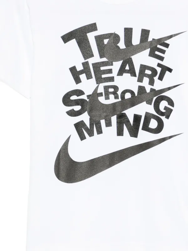Black Comme Des Garçons x Nike slogan-print T-shirt | White