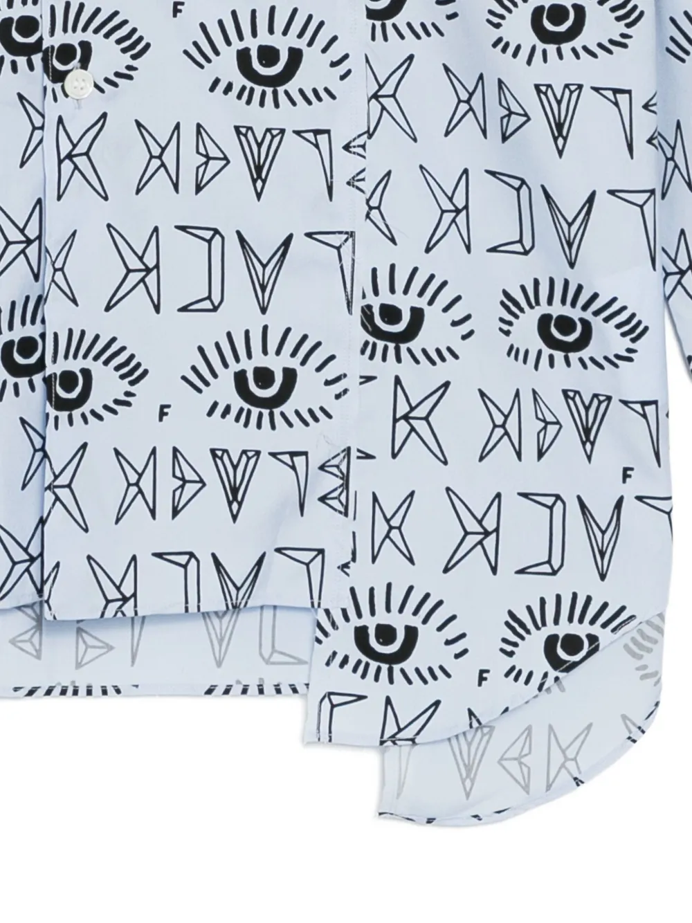 Black Comme Des Garçons Shirt met uitgesneden detail en kraag Blauw