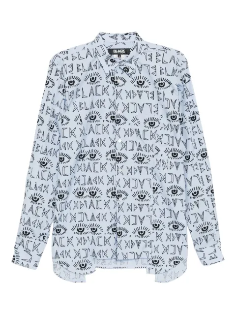 Black Comme Des Garçons cut collar shirt