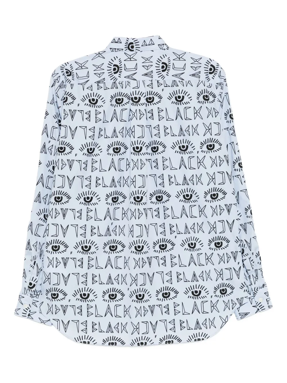 Black Comme Des Garçons Graphic-print Shirt In Blue