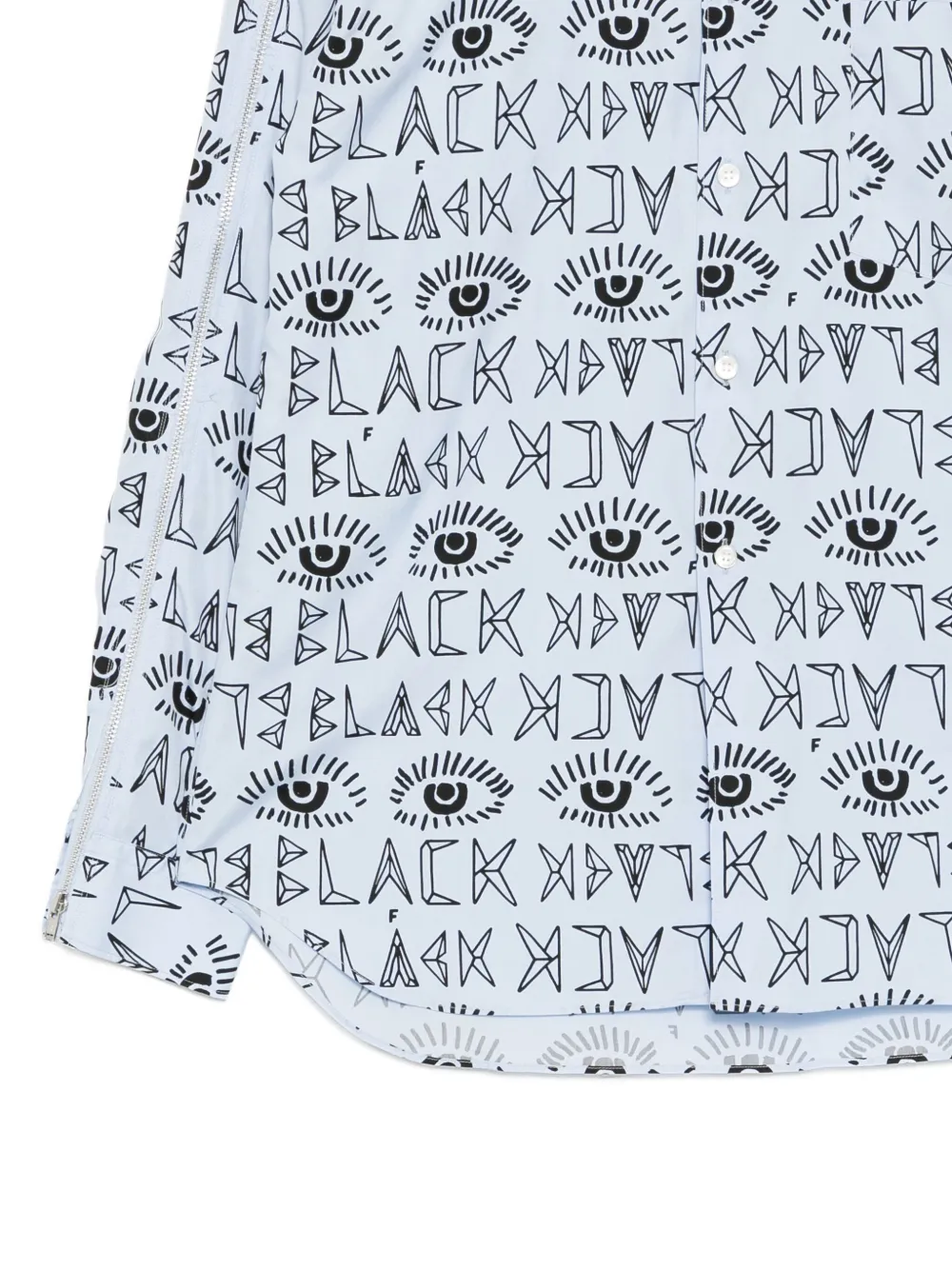 Black Comme Des Garçons Graphic-print Shirt In Blue