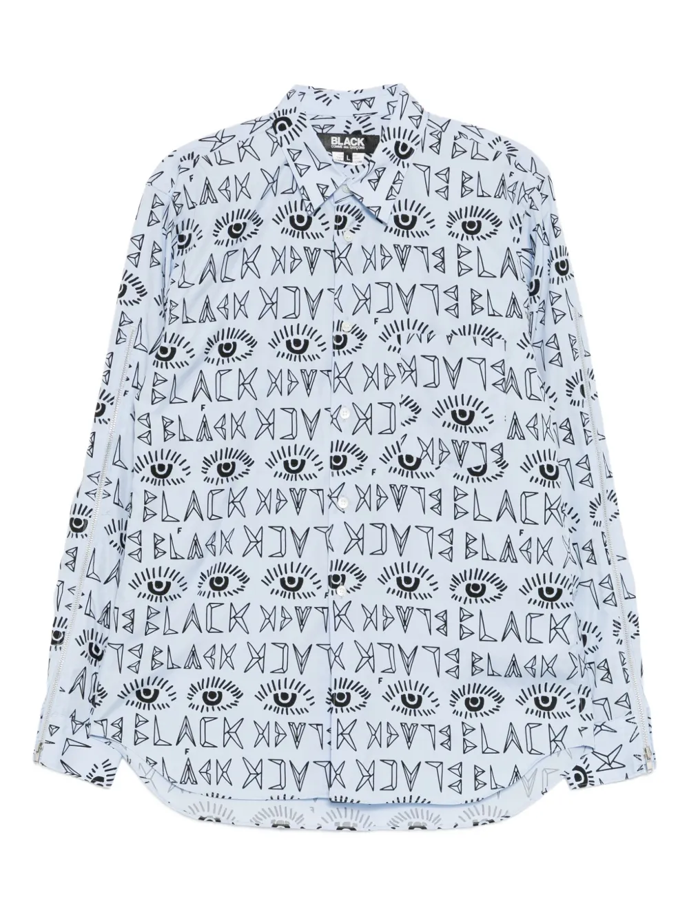 Black Comme Des Garçons camisa con estampado gráfico | azul | Image 1