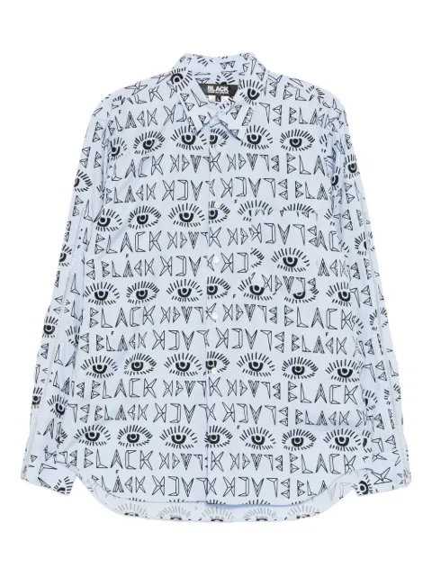 Black Comme Des Garçons graphic-print shirt