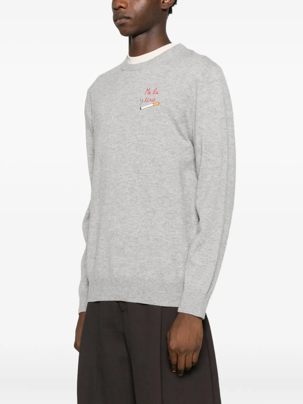 Mc2 Saint Barth Heron Sweater In Gray