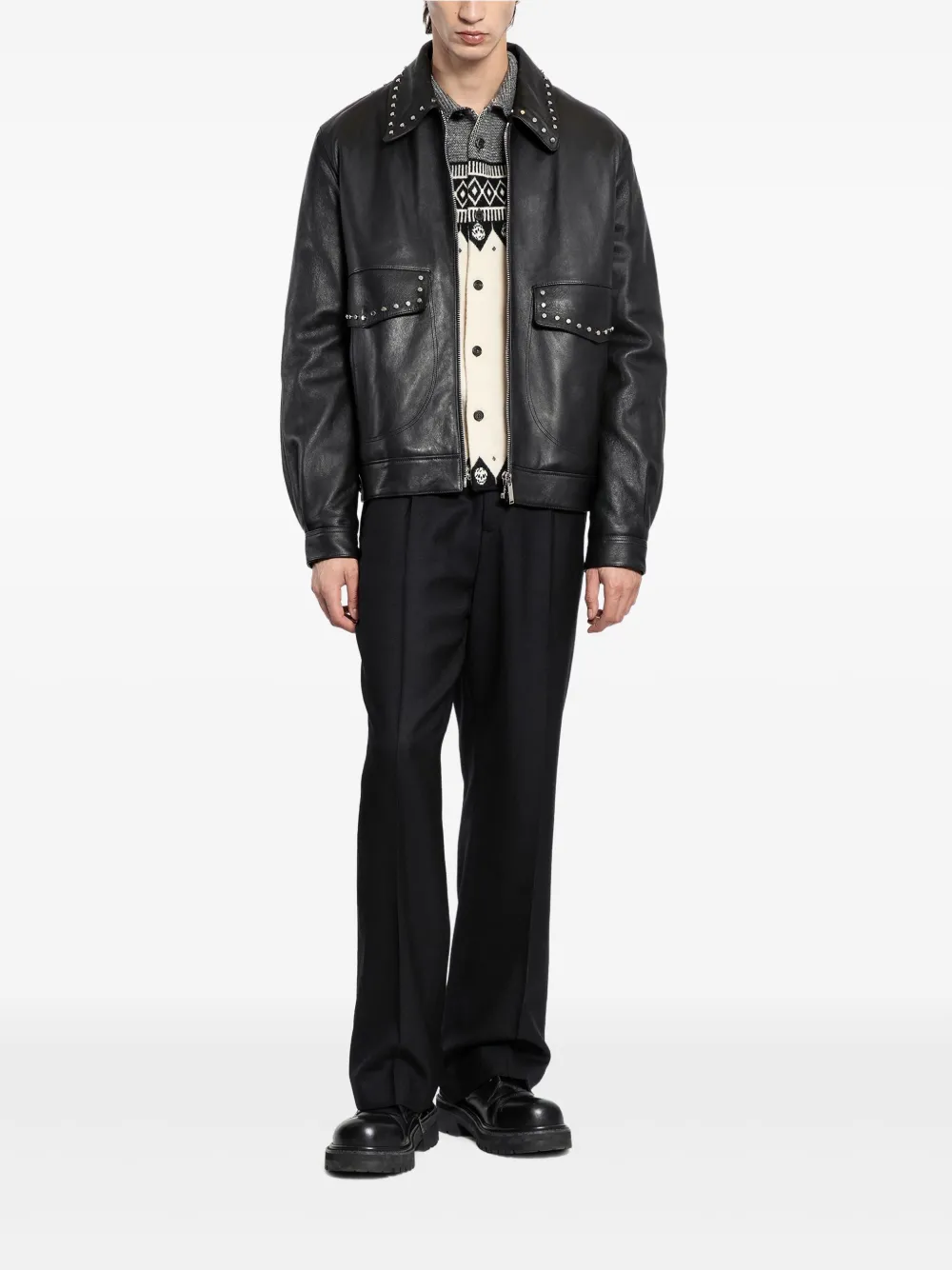 Alexander McQueen chamarra de piel con apliques | Chamarras de piel | Image 2