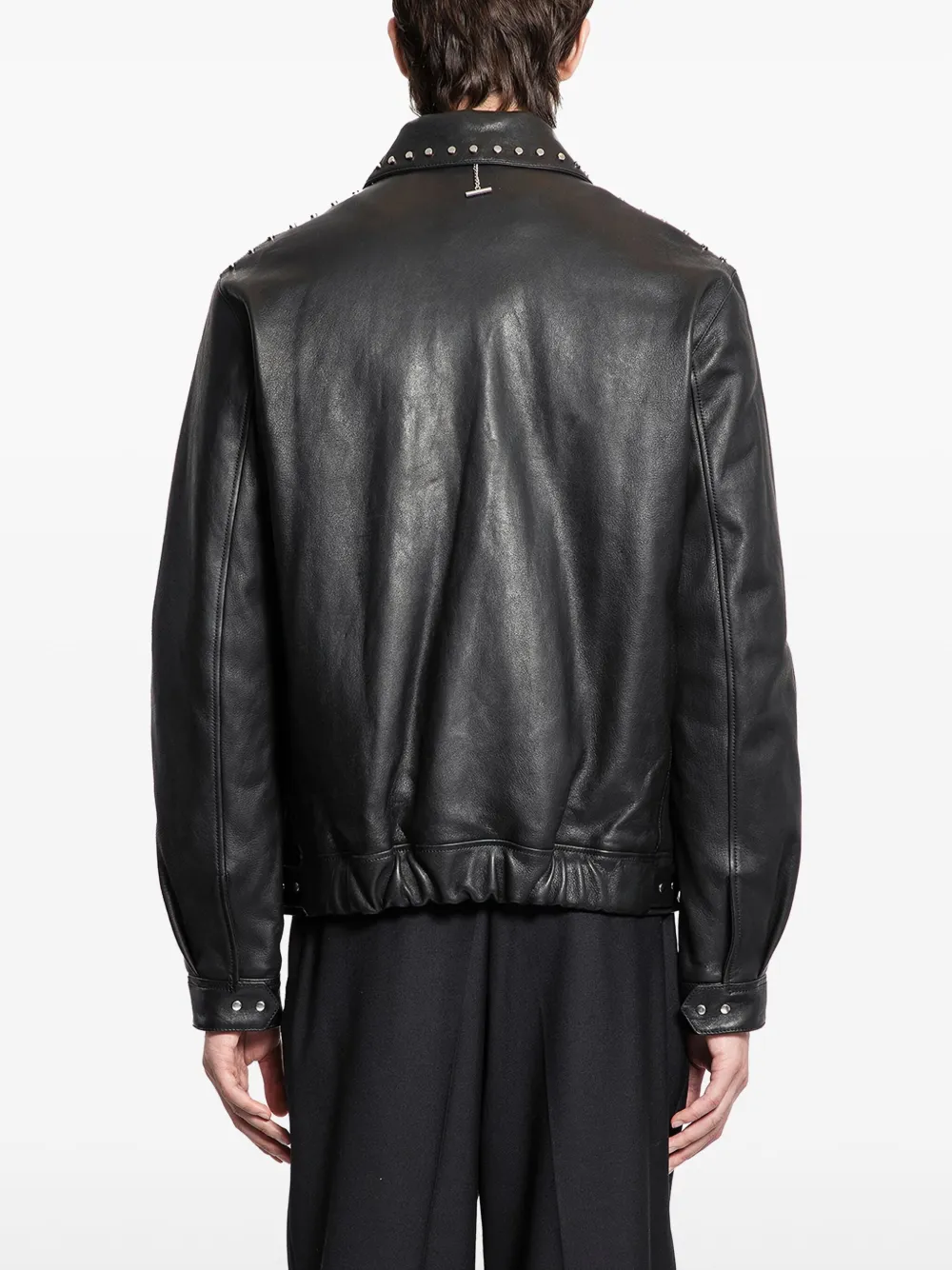 Alexander McQueen Leren jack Zwart