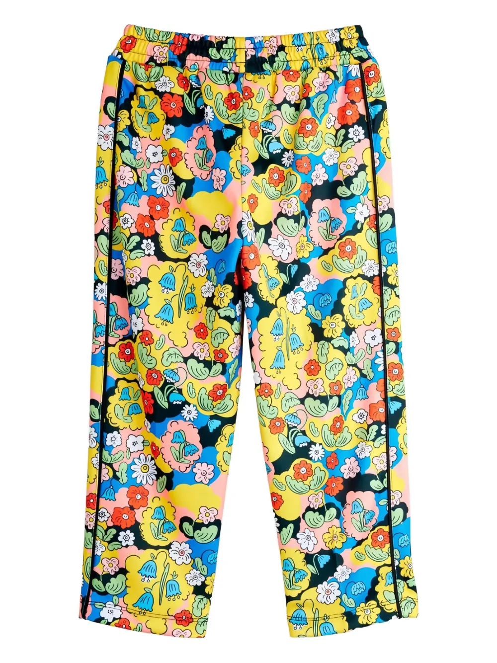 Mini Rodini floral-print straight-leg trousers | Girls Casual Trousers | Image 2