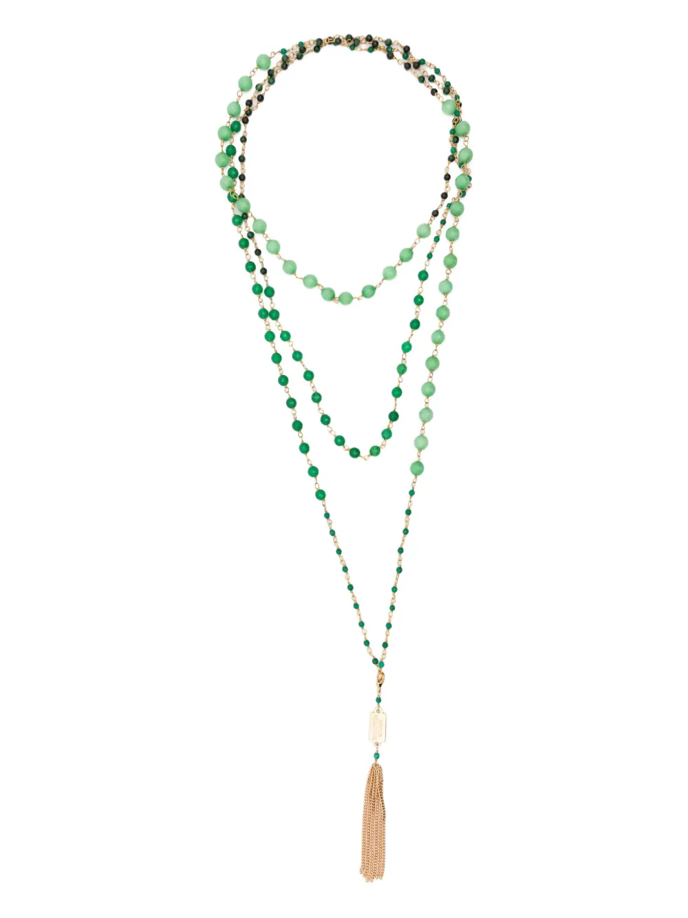 Rosantica beaded tassel-charm necklace - Verde