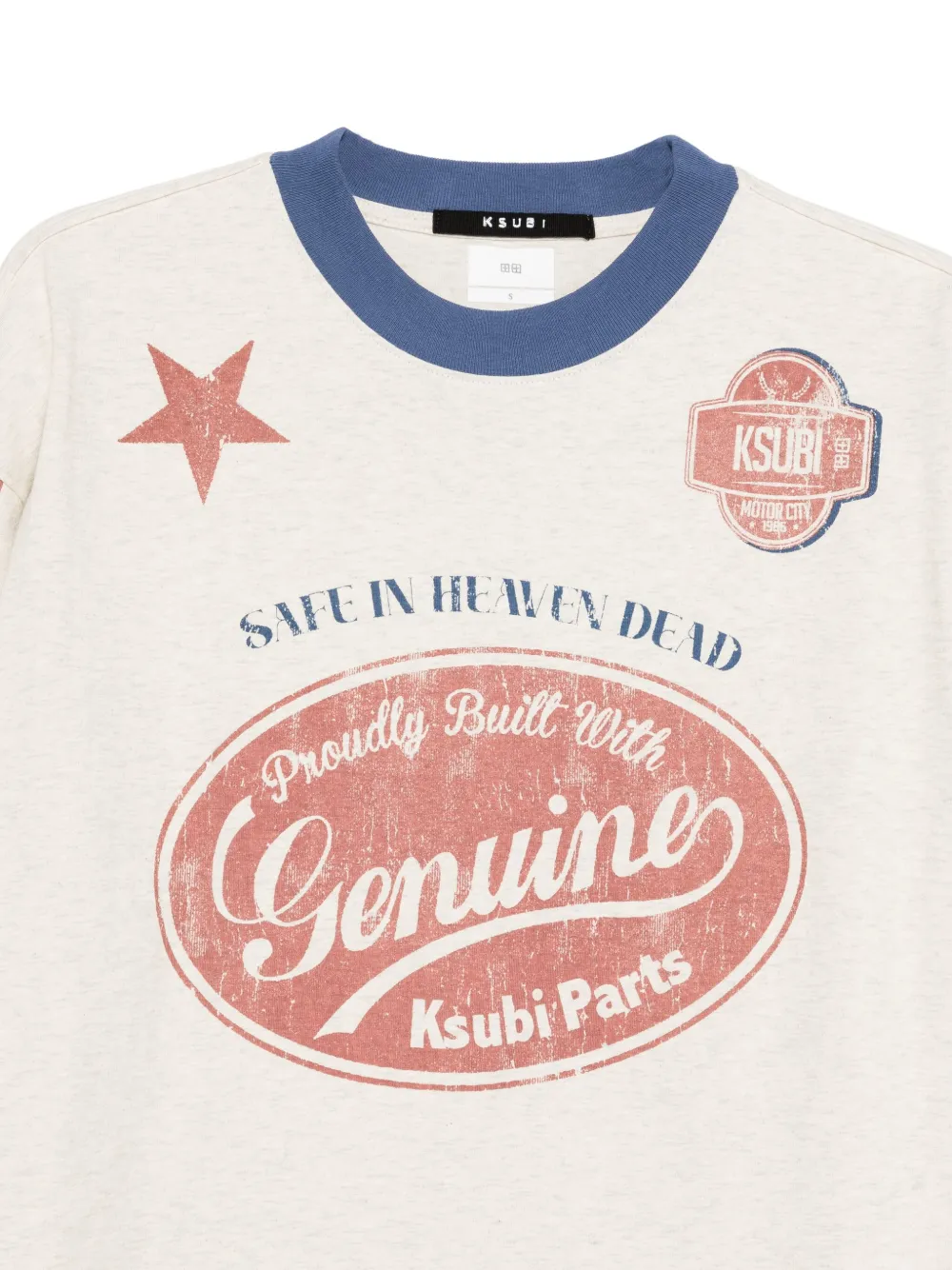 Ksubi Pitt Lane T-shirt met lange mouwen Beige