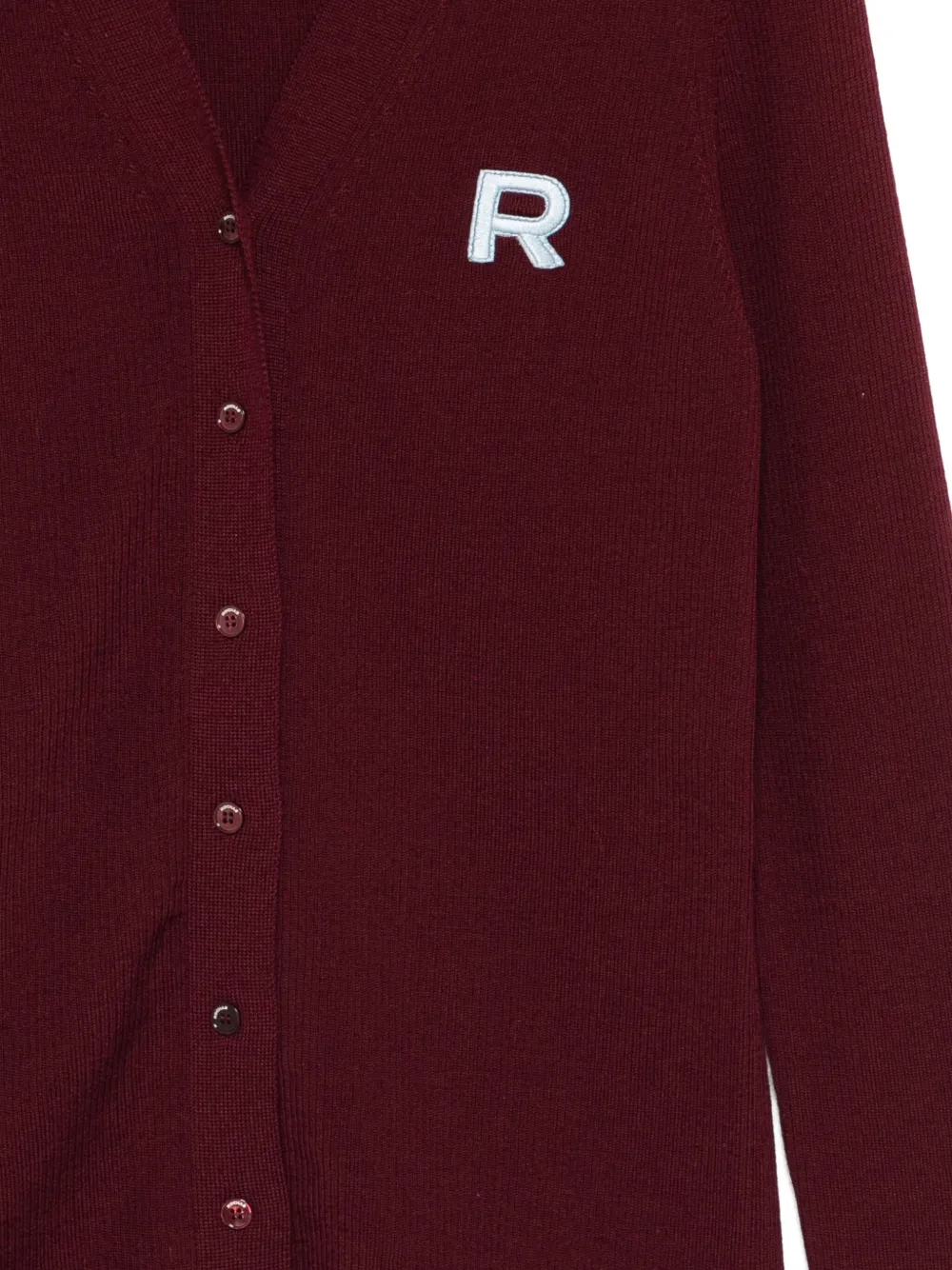 Rochas Logo-appliqué Cardigan In Red