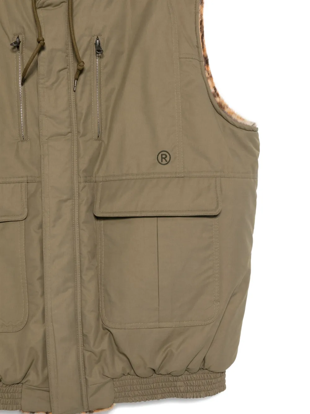 Martine Rose Omkeerbaar jack van imitatiebont Groen