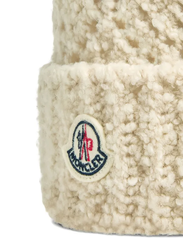 Moncler Enfant ロゴパッチ ビーニー | ニュートラル | FARFETCH JP