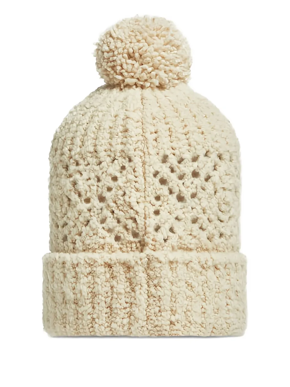 Moncler Enfant logo-patch beanie hat - Beige