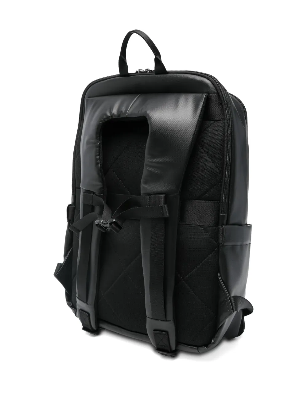 Mandarina Duck Logo-patch Backpack In Black