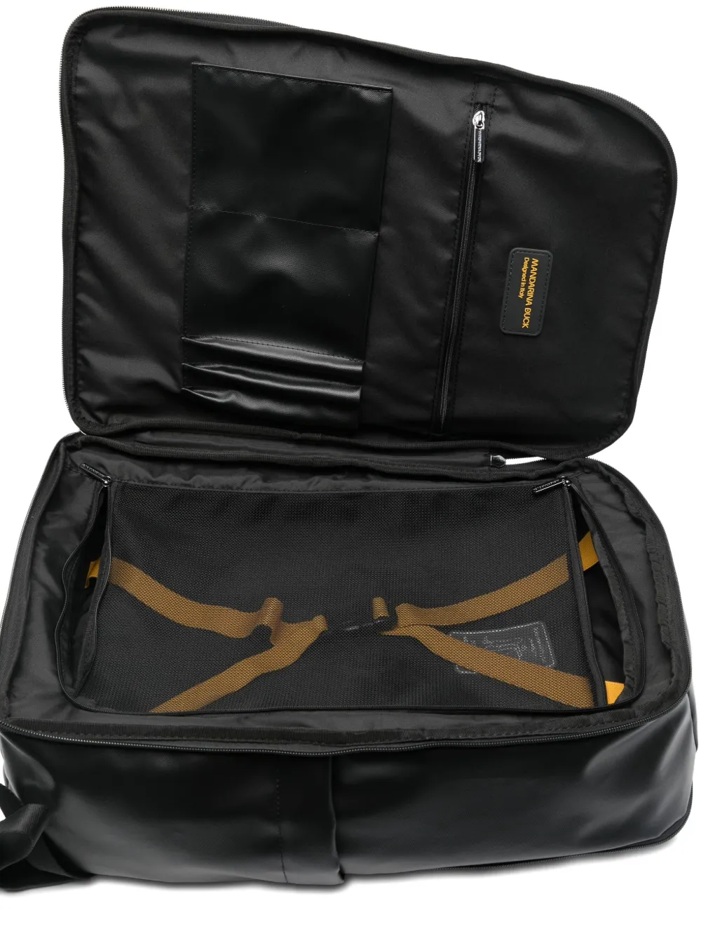Mandarina Duck Logo-patch Backpack In Black