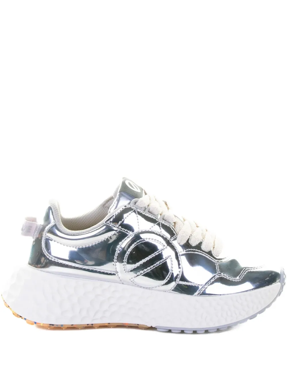No Name Lace-up Sneakers In Silver