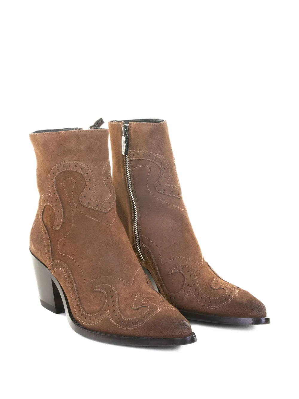 Ducanero Pointed-toe Ankle Boots In Brown