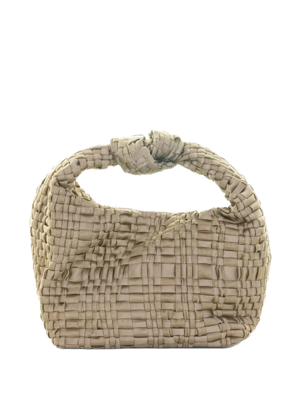 Maria La Rosa Mini Datolite Woven-texture Shoulder Bag In Neutral