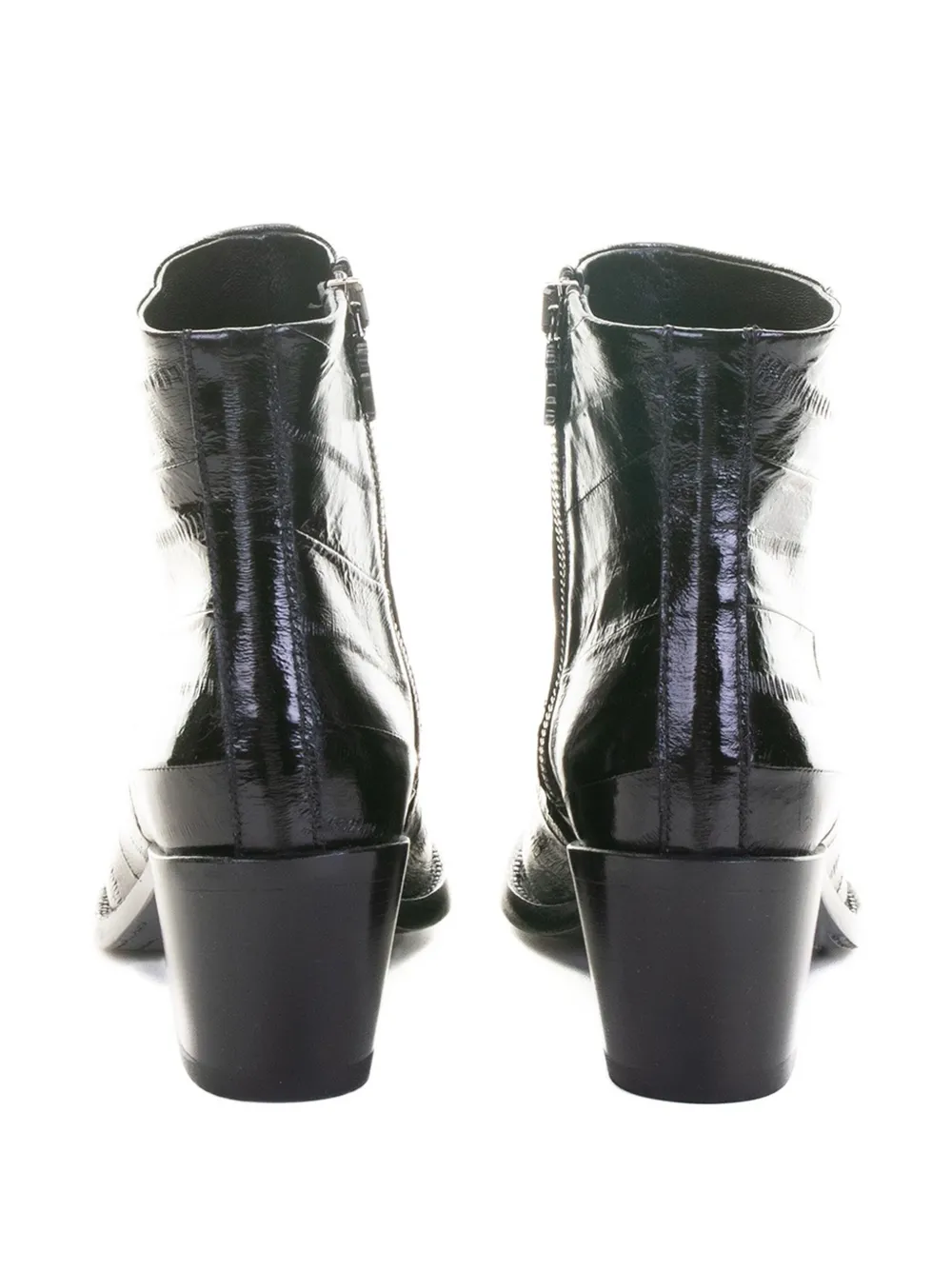 Ducanero Pointed-toe Leather Ankle Boots In Black