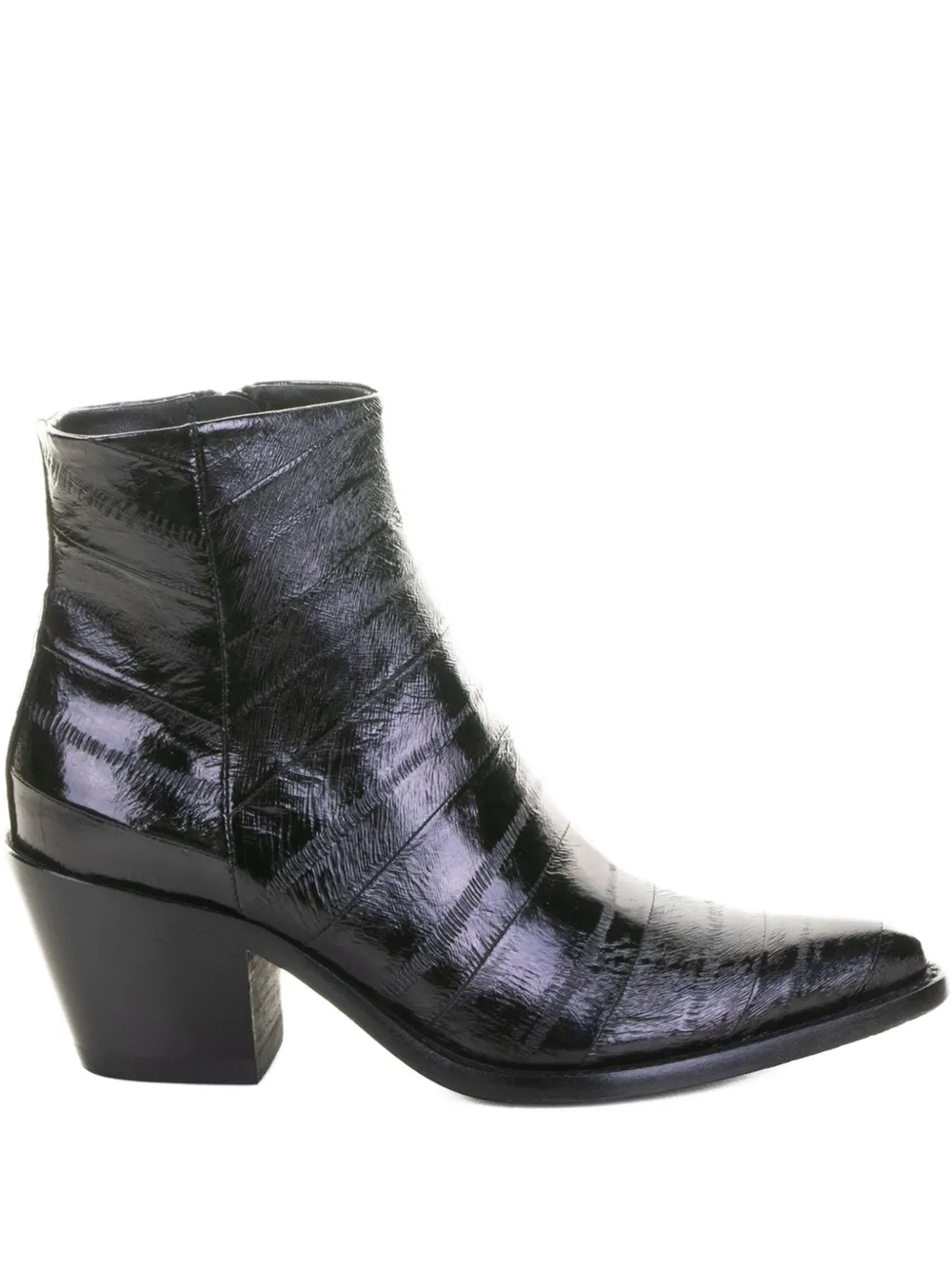 Ducanero Pointed-toe Leather Ankle Boots In Black