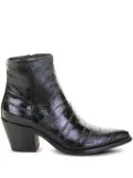 ducanero pointed-toe leather ankle boots - Black