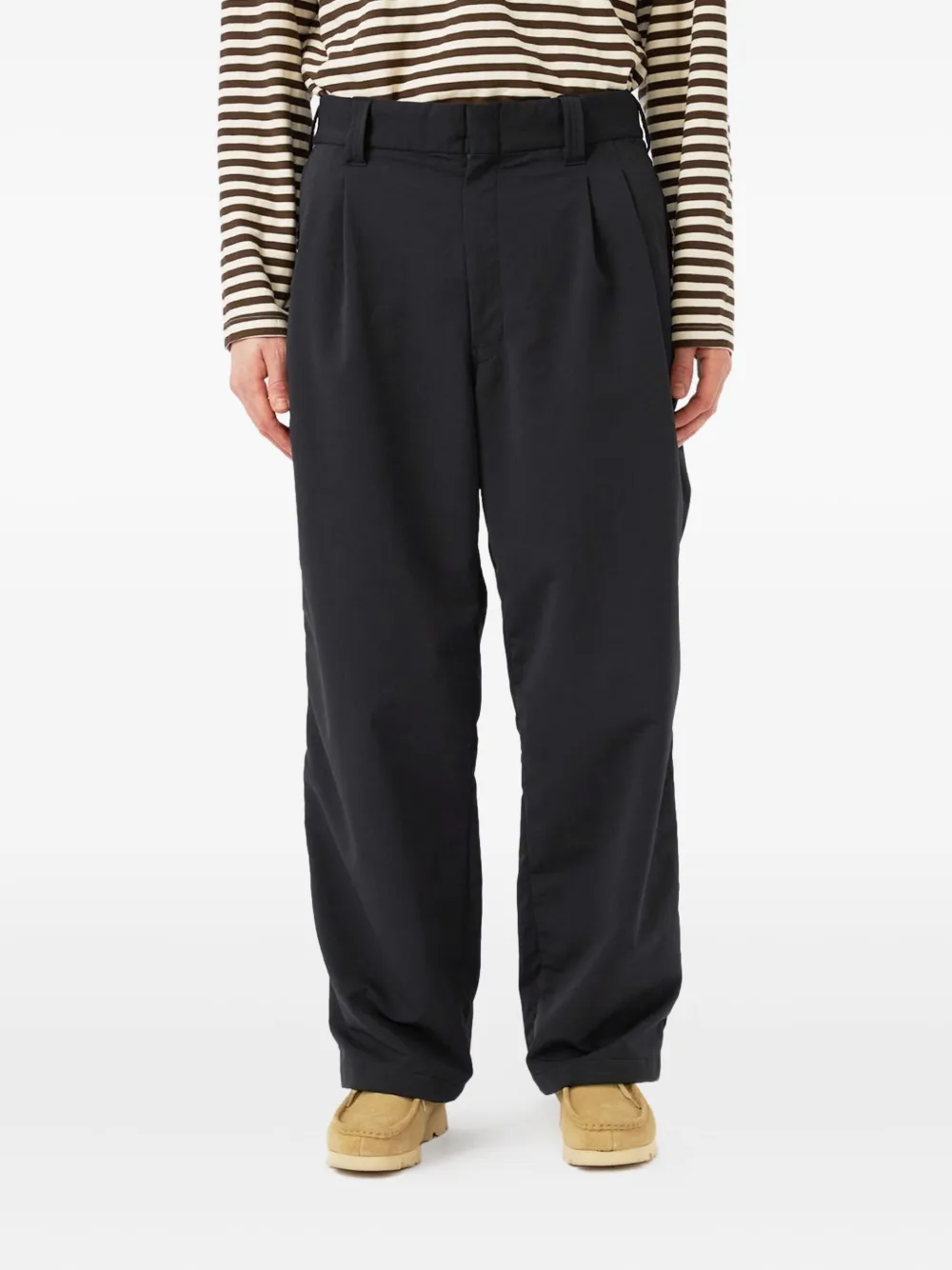Nanamica Alphadry Club Pleated Trousers In Black
