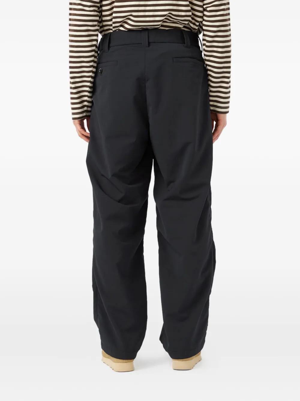 Nanamica Alphadry Club Pleated Trousers In Black