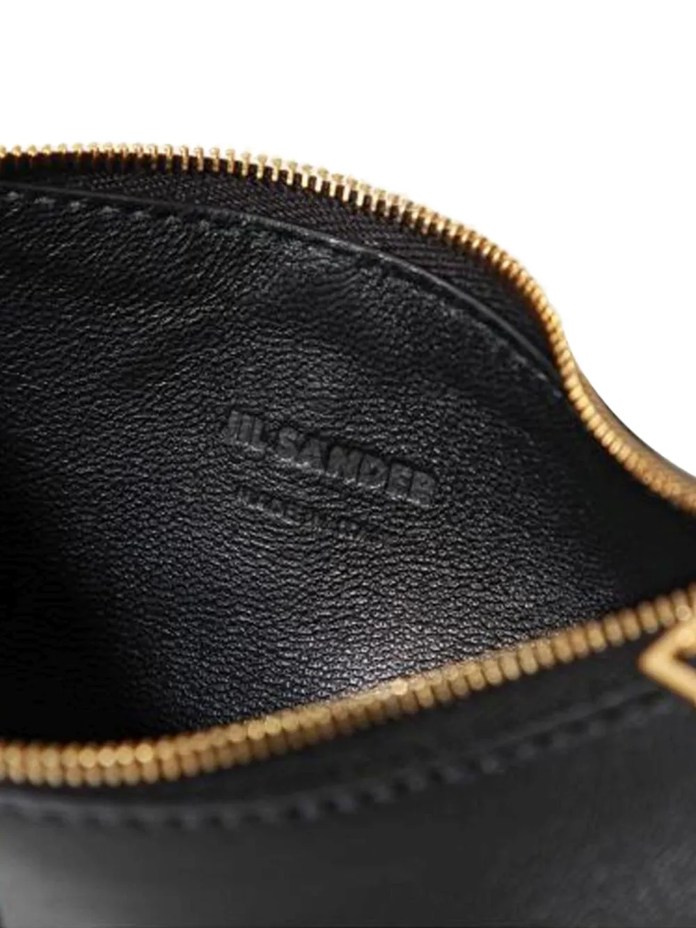 Jil Sander Leren portemonnee met rits - Zwart