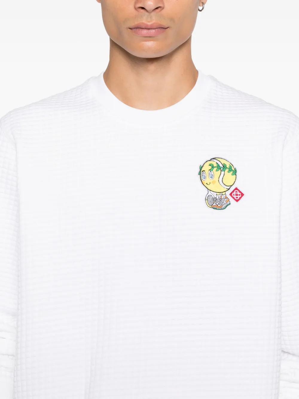 Casablanca Katoenen sweater met grafische print Wit