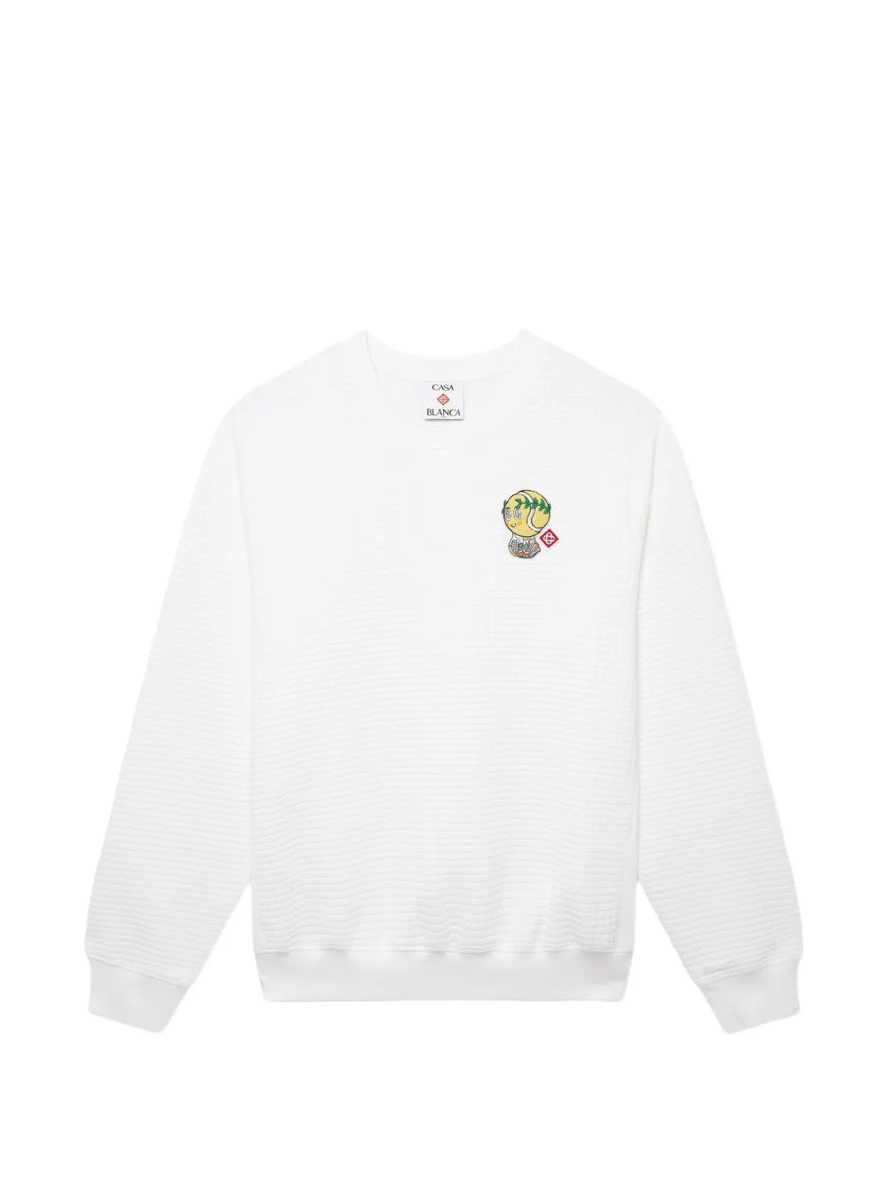 Casablanca Graphic Cotton Sweatshirt - Bianco