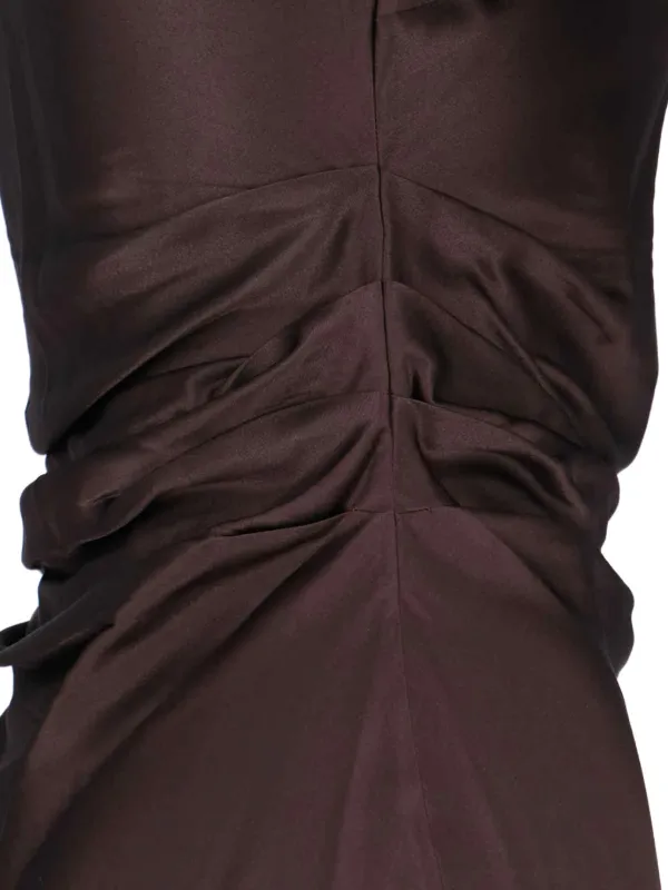 staud ruched dress STAUD, Freda Silk Dress in Earth, Size 00