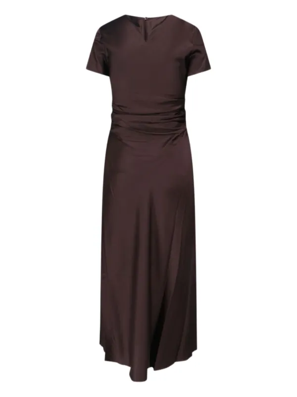 ikea songesand dresser brown Access Fashion Brown Printed Midi Ruched Dress, 54-3352