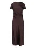 STAUD Phare ruched midi dress - Brown