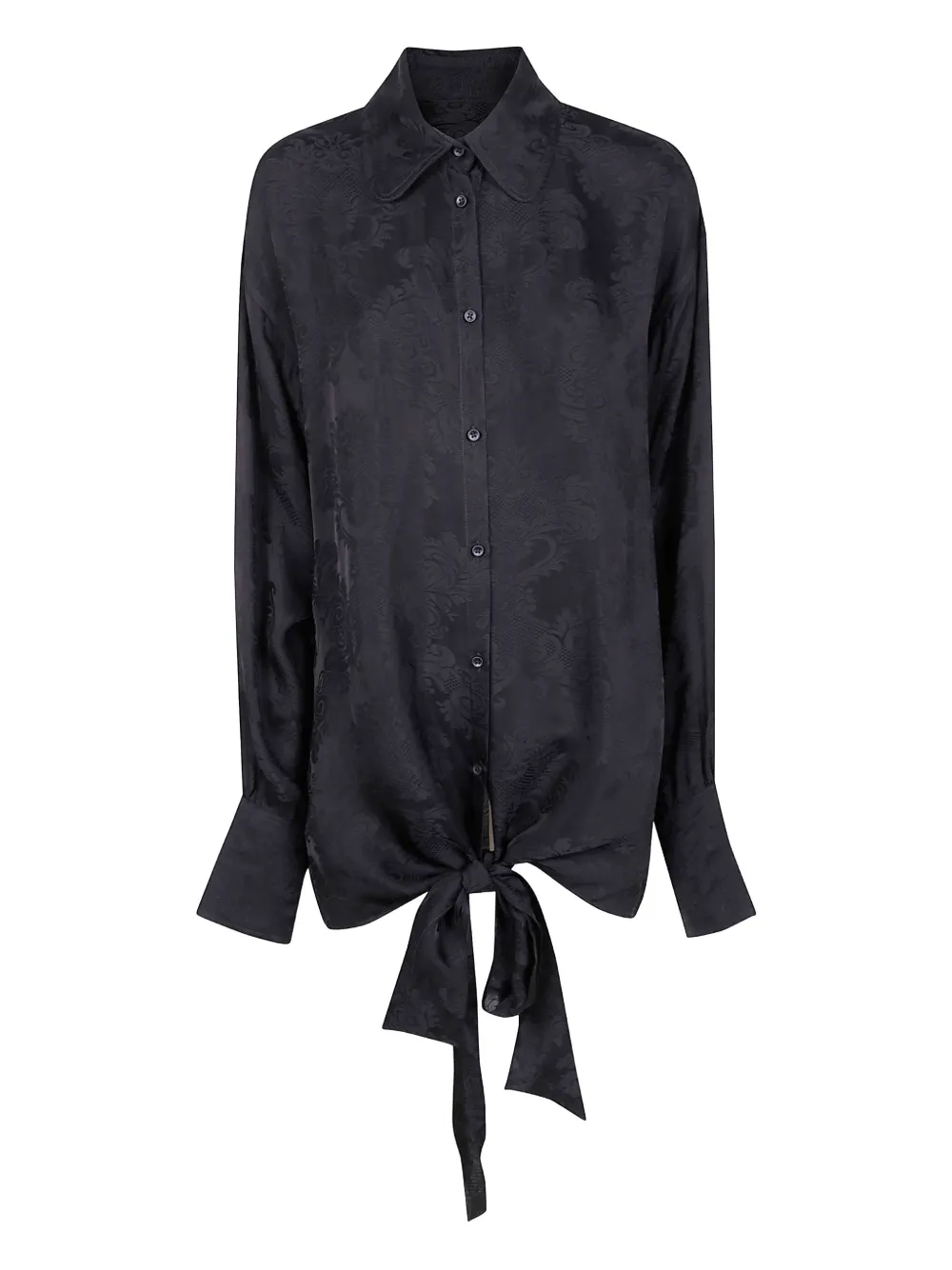 Uma Wang camisa con motivo en jacquard | negro | Image 1