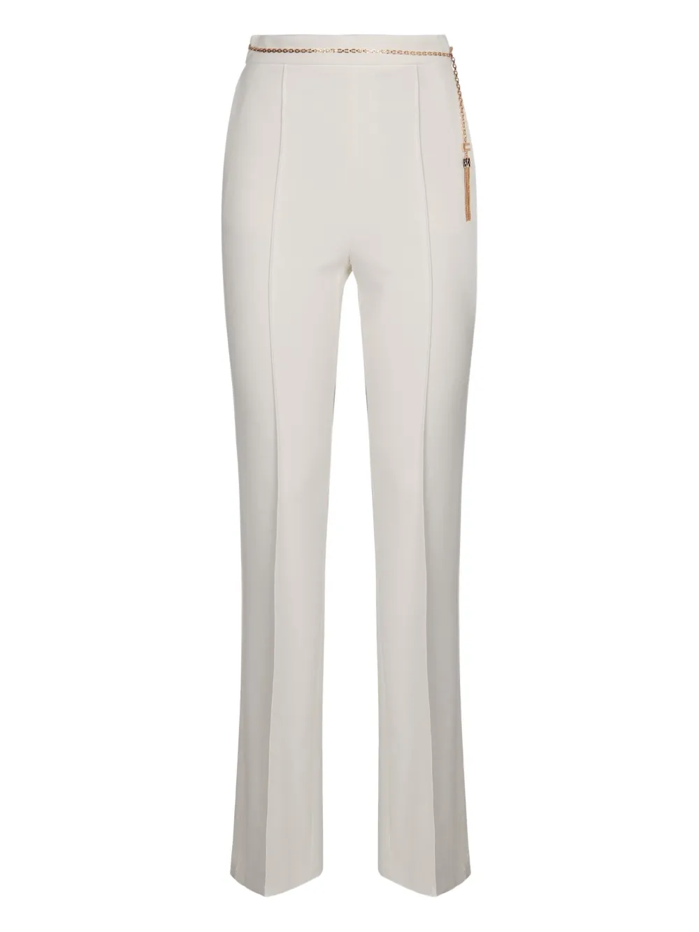 Elisabetta Franchi chain tassel crêpe trousers | White | Image 1