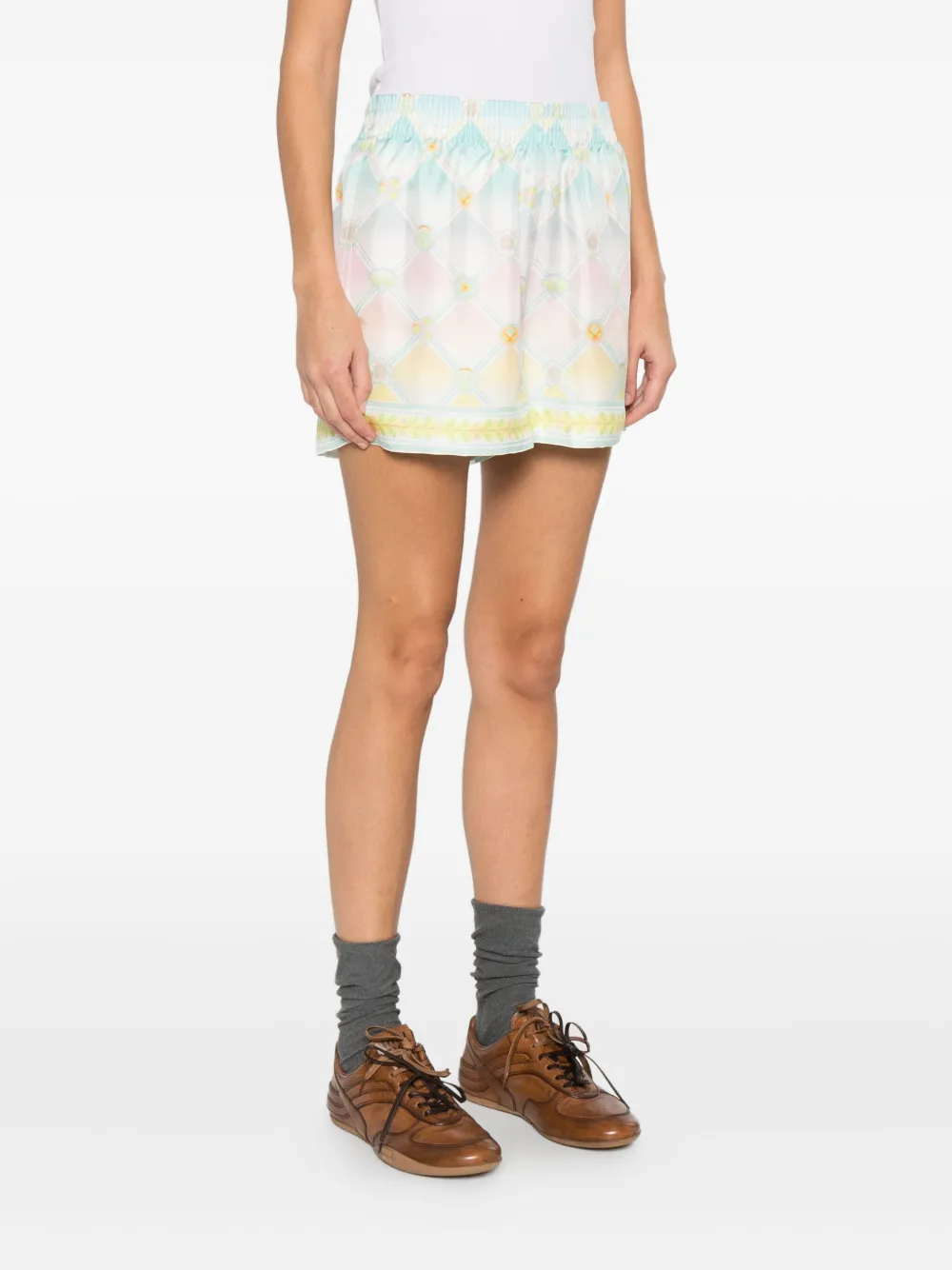 Casablanca Diamond-pattern Shorts In Multi