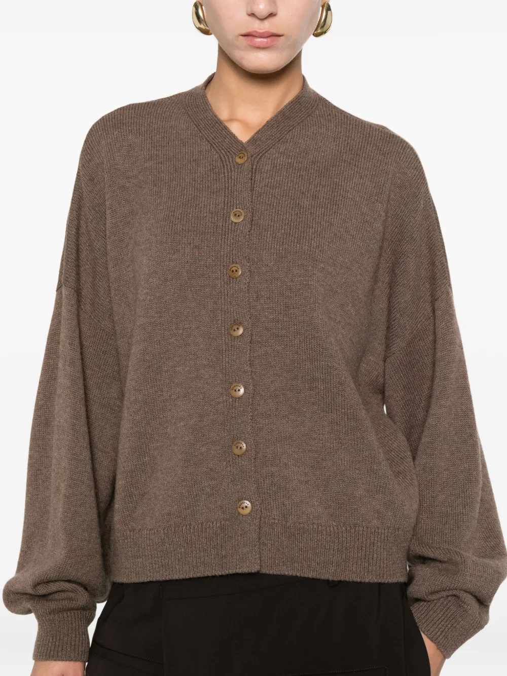 Cordera Merino-wool Cardigan In Brown
