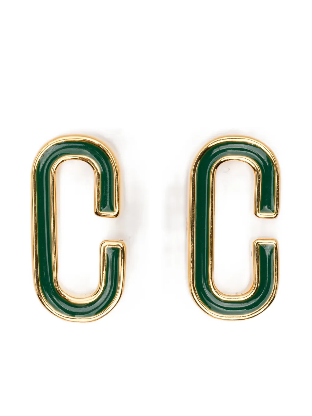 Casablanca Enamelled Earrings In Green