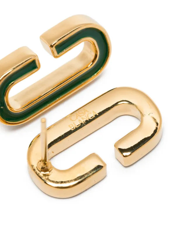 Casablanca エナメル ピアス | ゴールドトーン | FARFETCH JP