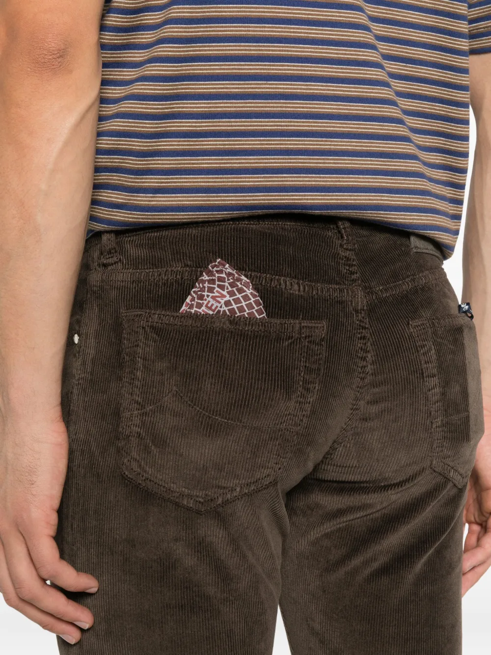 Jacob Cohën Ribfluwelen broek Bruin