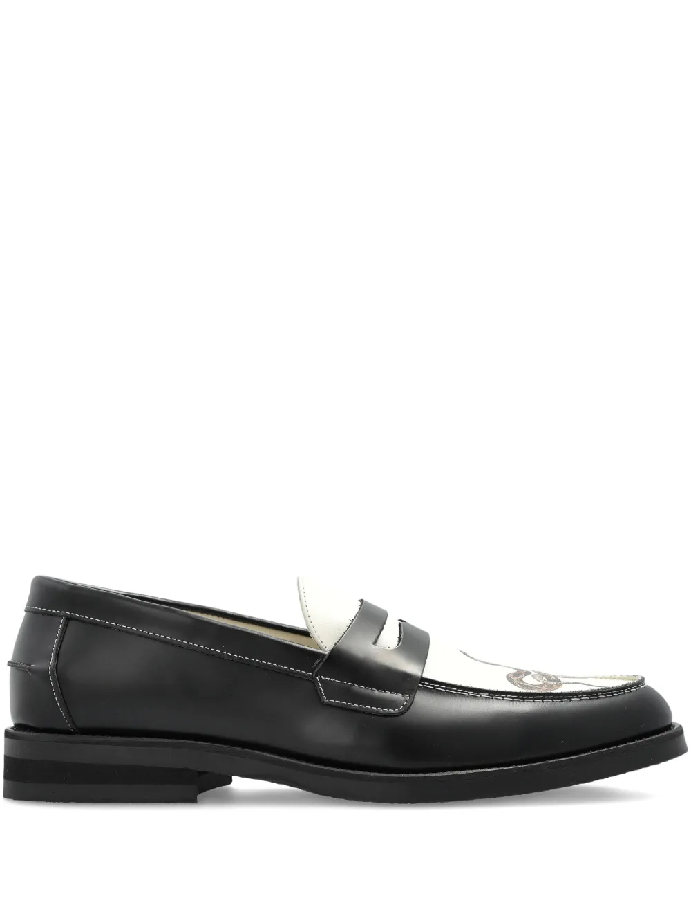 DUKE & DEXTER Wilde snake-print loafers | negro | Image 1