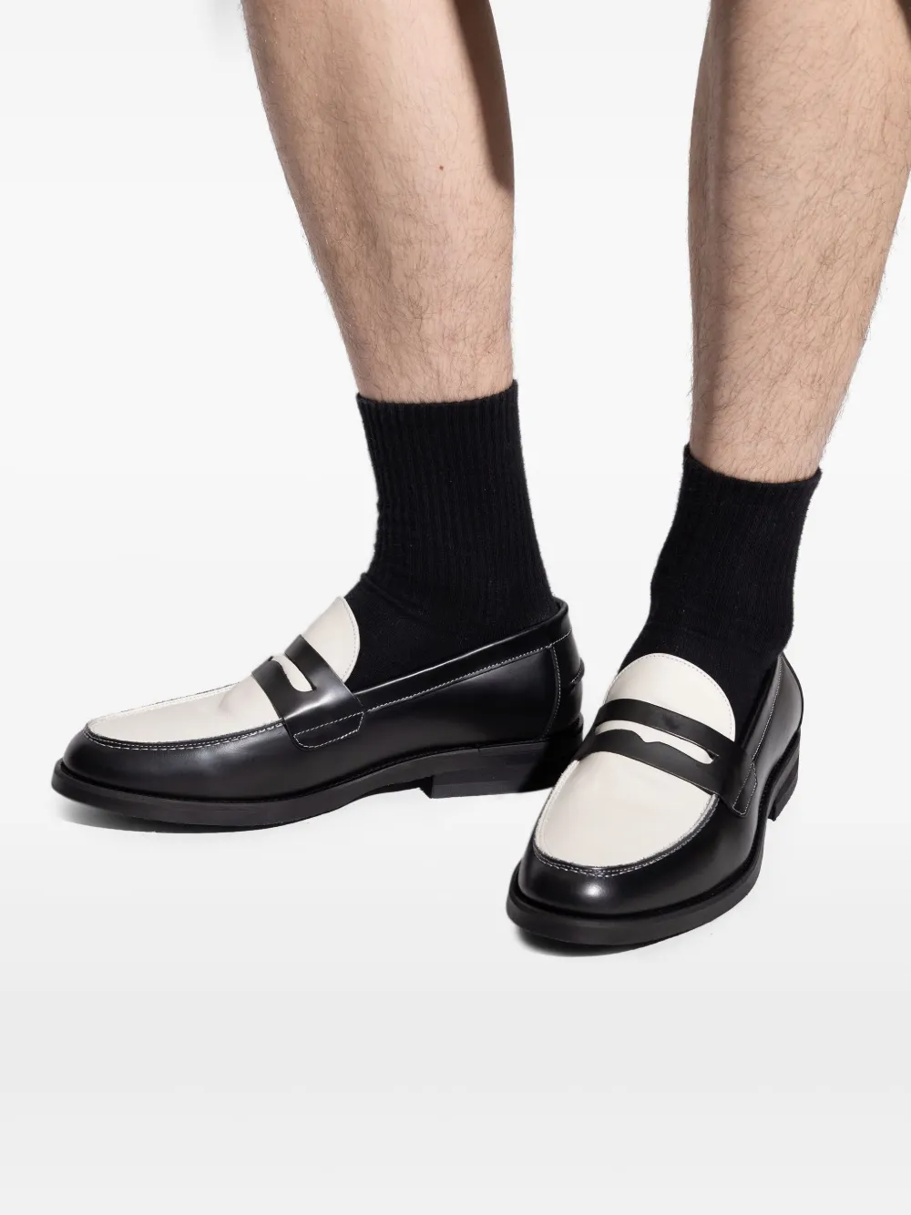 DUKE & DEXTER Wilde penny loafers Zwart