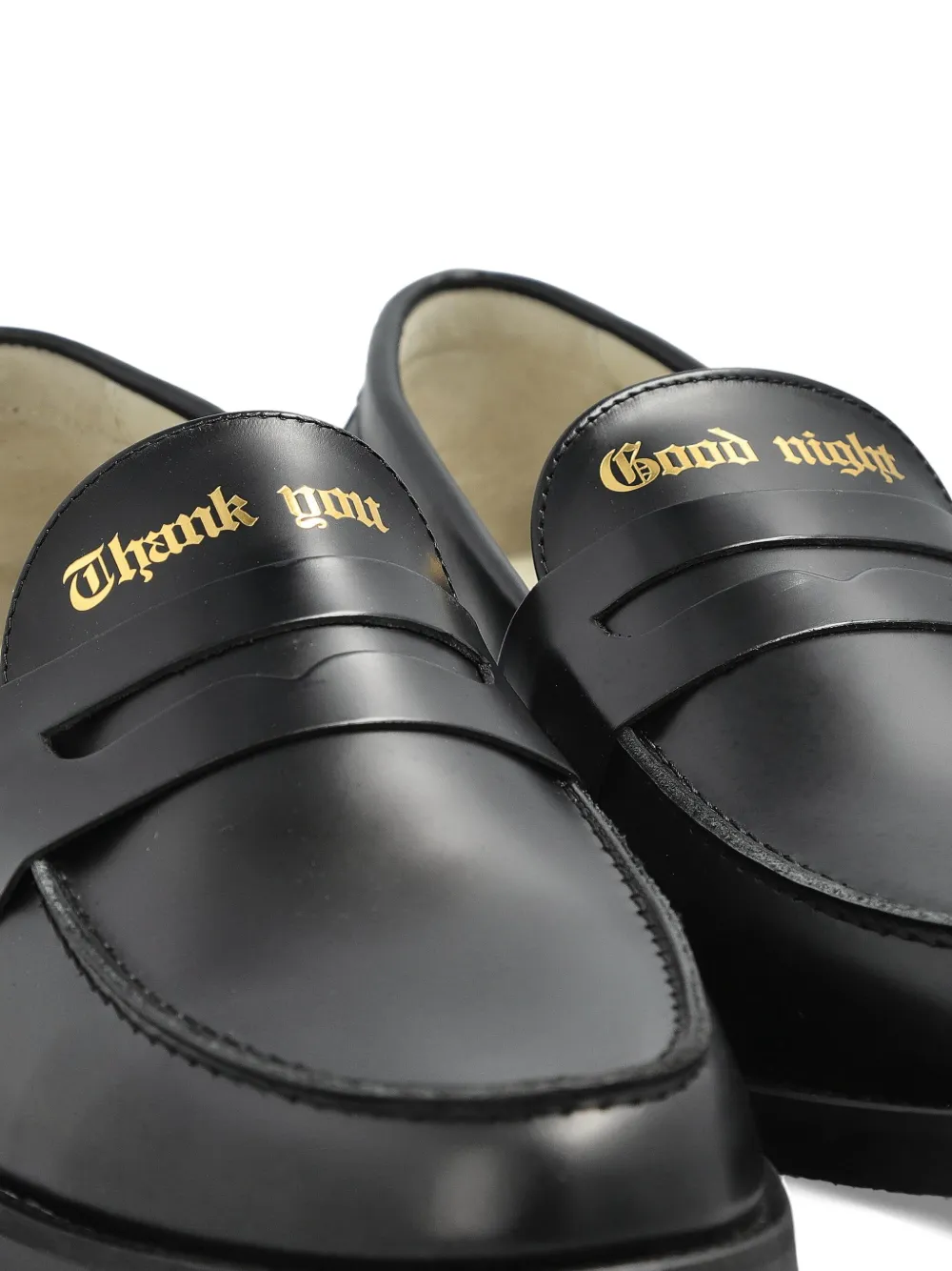 DUKE & DEXTER Wilde Thank You Good Night penny loafers Zwart