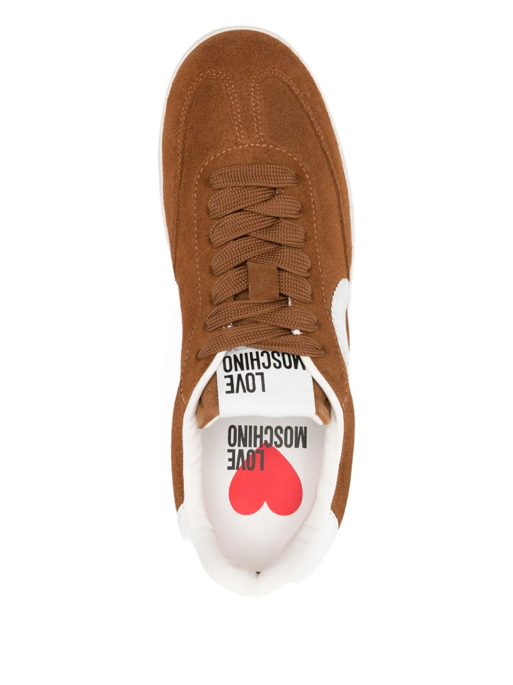 Love Moschino Sneakers Mit Herzapplikation In Brown
