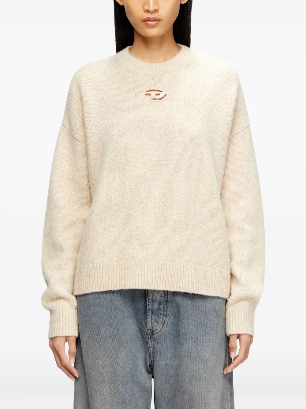 Diesel M-areeta Sweater In Neutral