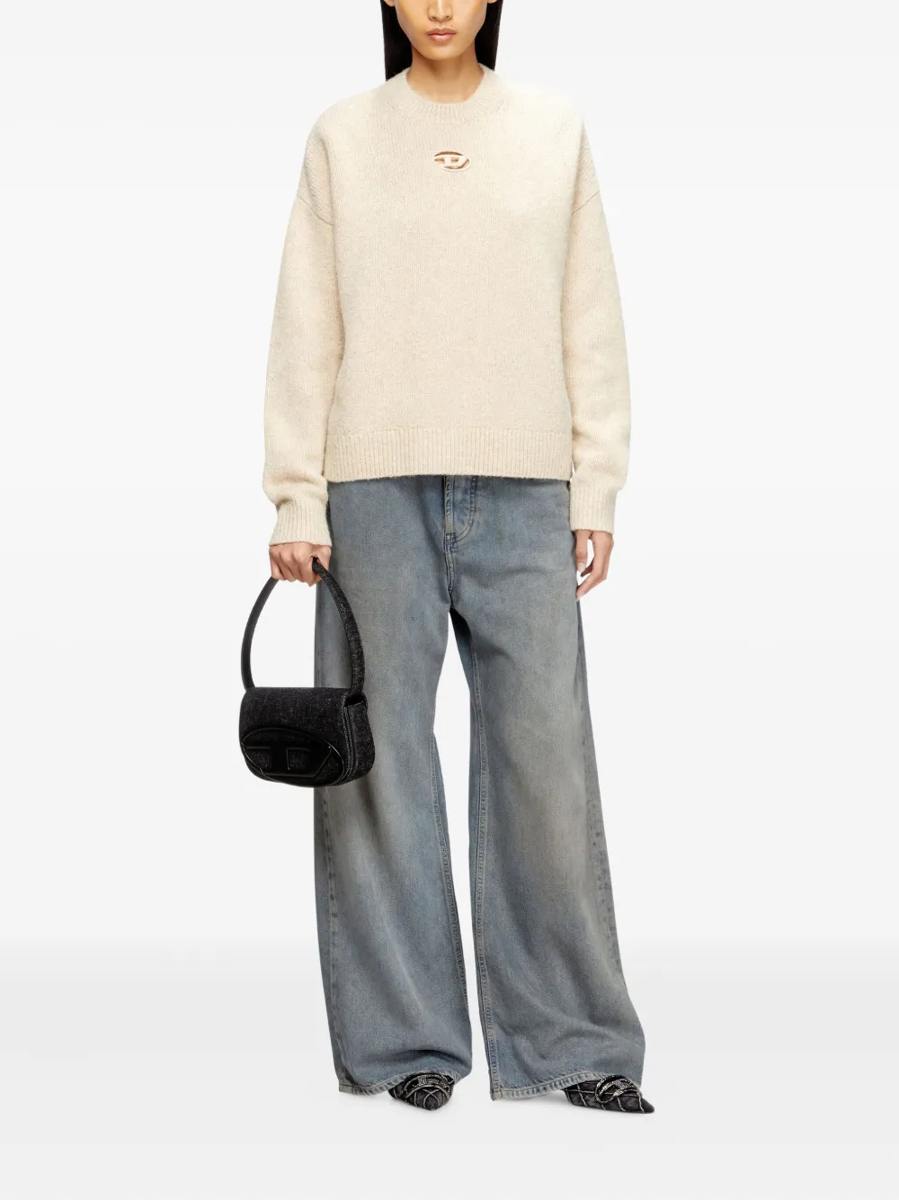 Diesel M-areeta Sweater In Neutral