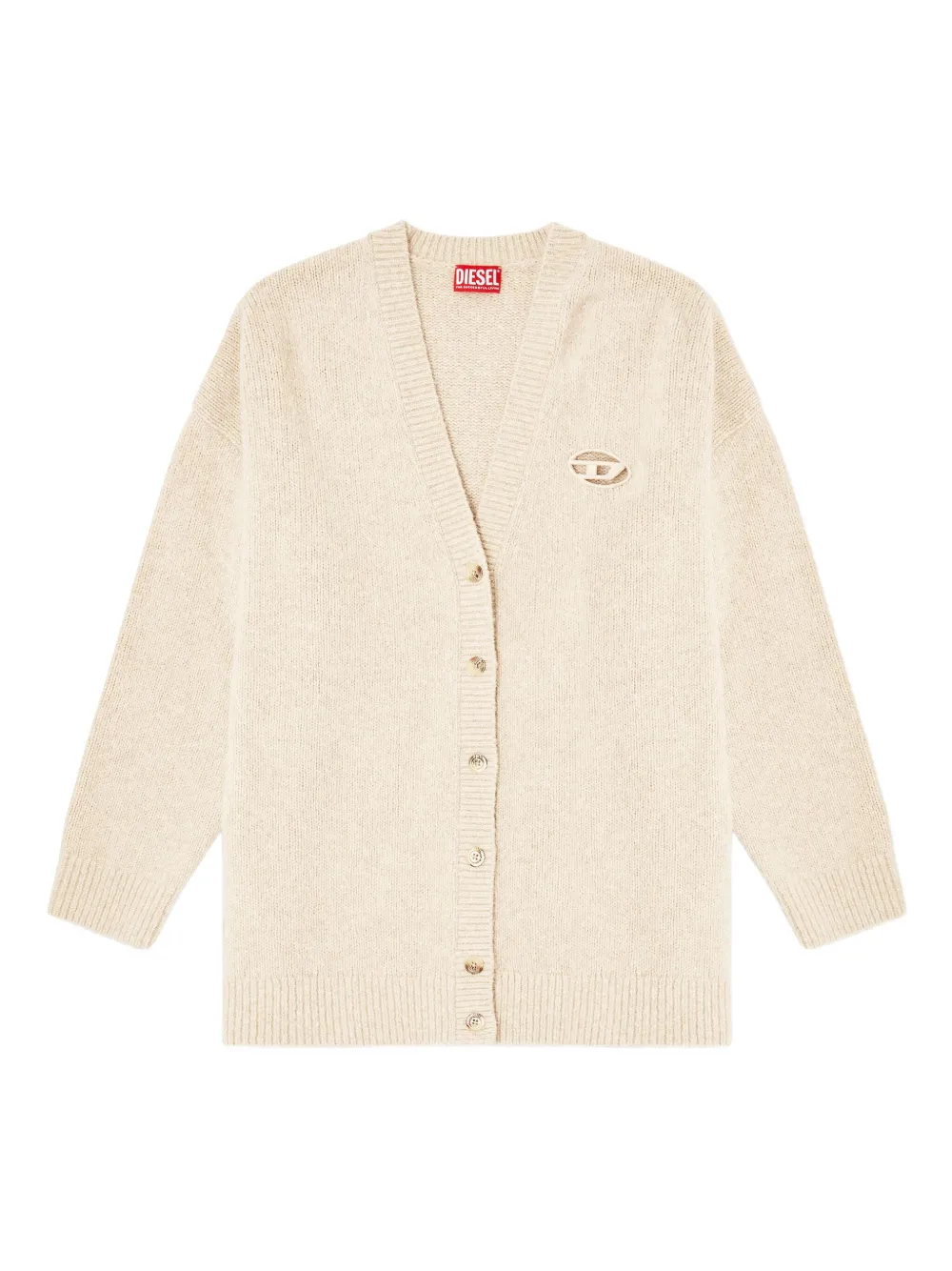 Diesel M-areela Cardigan In Neutral