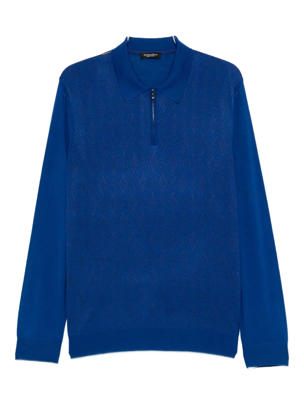 Stefano Ricci Polo con zip - Blu