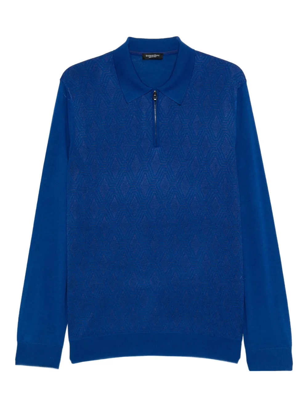 Stefano Ricci playera tipo polo con cierre | azul | Image 1