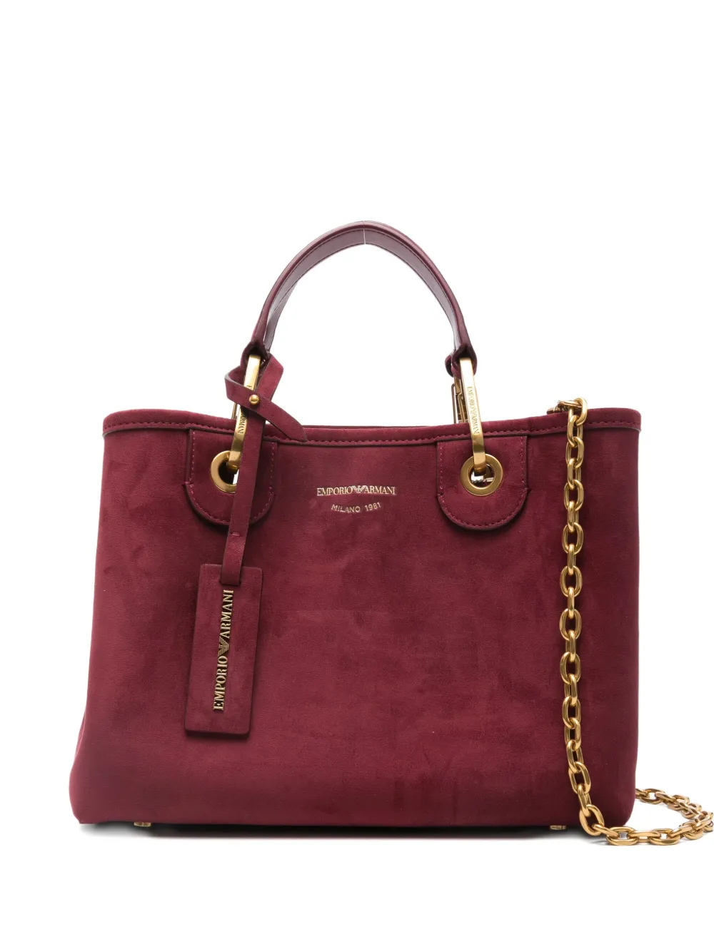 Emporio Armani Tote Bag Mit Logo-schriftzug In Red